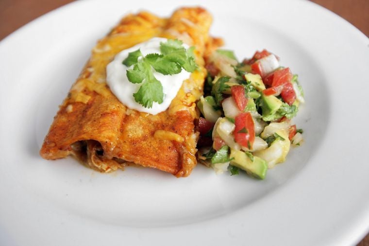 Creamy chicken enchiladas